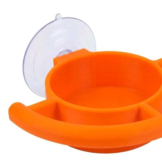 Ptačí krmítko na přísavku do okna Průhledný plastový tác na ovoce želé semínka Snadná instalace Čisté venkovní krmítko pro pozorování ptáků na zahradě