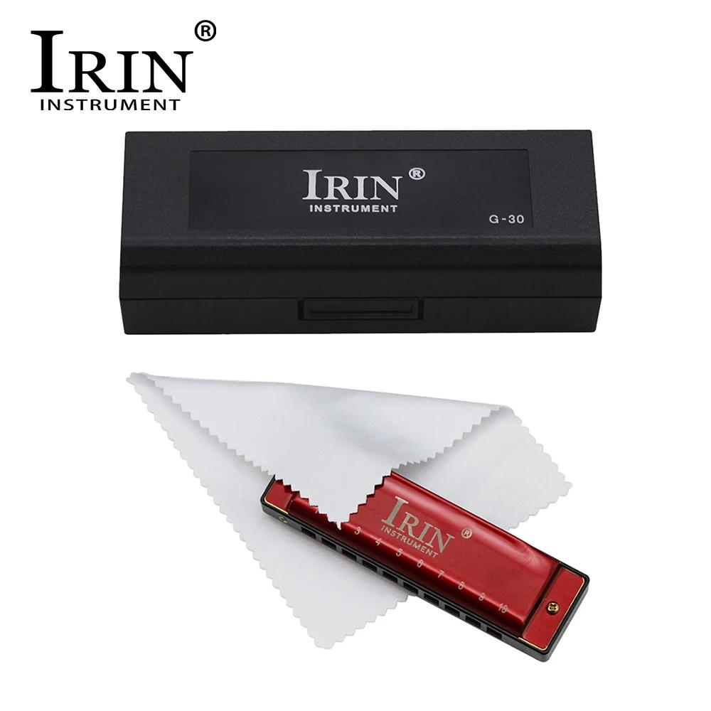 IRIN 10 Holes 20 Tone G Key Harmonica Colorful Blues Harmonica Woodwind Instrument Suitable for Beginners Teaching Playing Gift