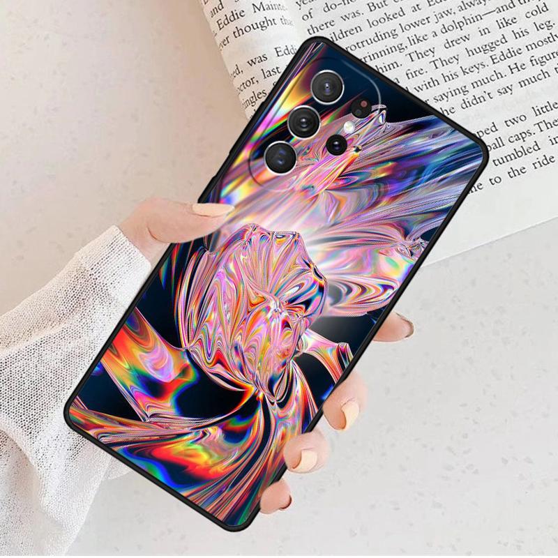 Rainbow Holographic Iridescence Phone Case For Samsung Galaxy S25 S23 S30 S8 S21 S20 FE S24 S22 Note 10 20 Plus lite Ultra