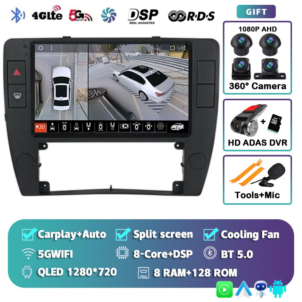 Android 14 Carplay Auto Car Radio For Volkswagen Passat B5 2000-2005 Multimedia Video Player GPS Stereo DSP Carplay No 2din DVD