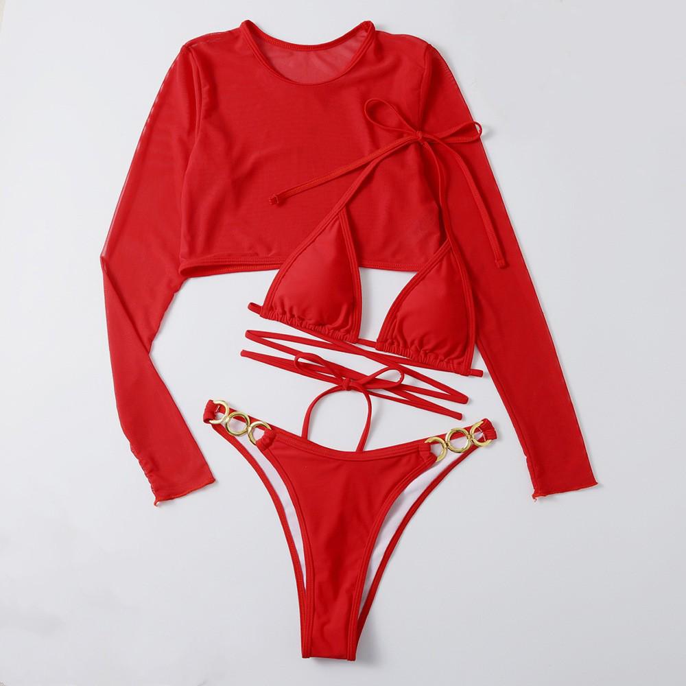 Damen Dreiteiliger Sexy Badeanzug Set - Neue Bikini Kollektion