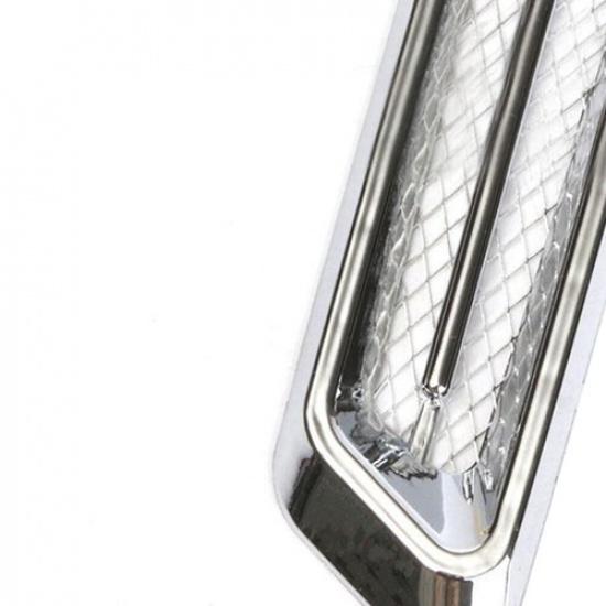 2PCS Car Air Flow Fender Side Vent Universal Trims Chrome Sticker Accessories