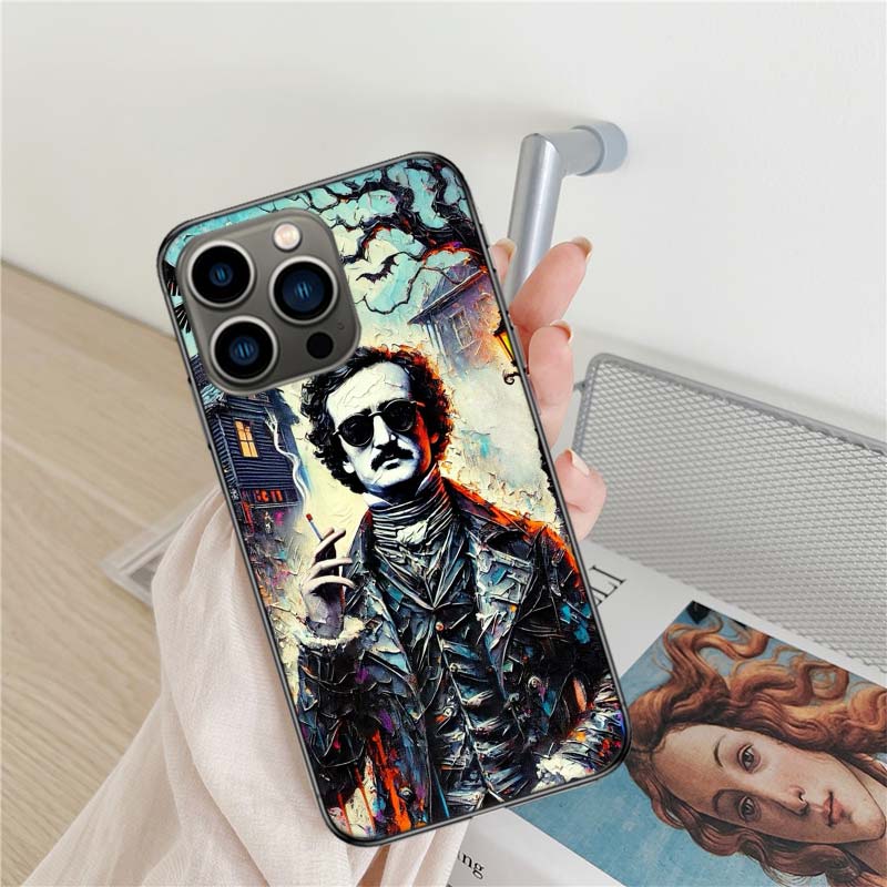 Edgar Allan Poe Handyhülle Für Iphone 17 Air 16 15 Pro Max 14 Plus 16E Hülle 13 Pro 12 Mini 11 Klare Hülle Silikon Niedliche Hülle S