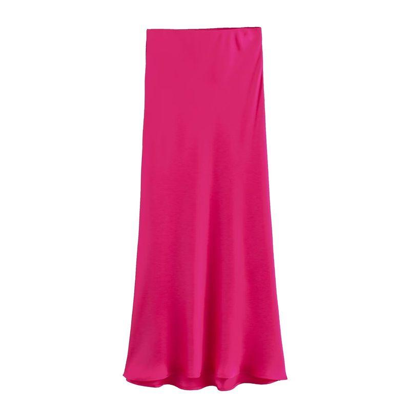 Fashion Kaslead Women's Silk Satin Skirt