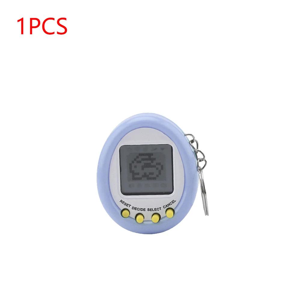 2PCS Macaron Mini Electronic Pet Machine Virtual Pet Tamagotchi Toy With Keyring Virtual Cyber Toy For Kids Birthday Gifts