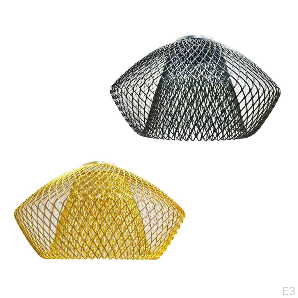 Iron Wire Lampshade Bulb Guard Dome Lamp Shade Bedside Table Hollow Basket Metal Mesh
