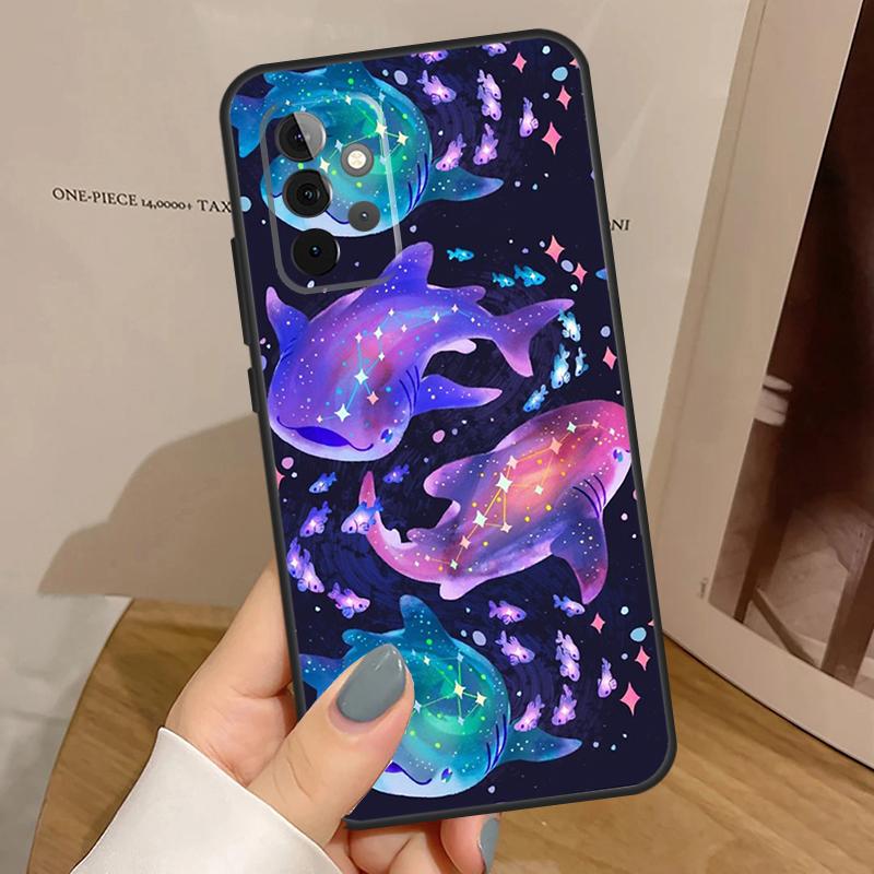 Sea Whale Narwhals Case For Samsung Galaxy A34 A54 A17 A35 A55 A06 A16 A26 A36 A56 A53 A32 A52 A33 A13 A14 A15