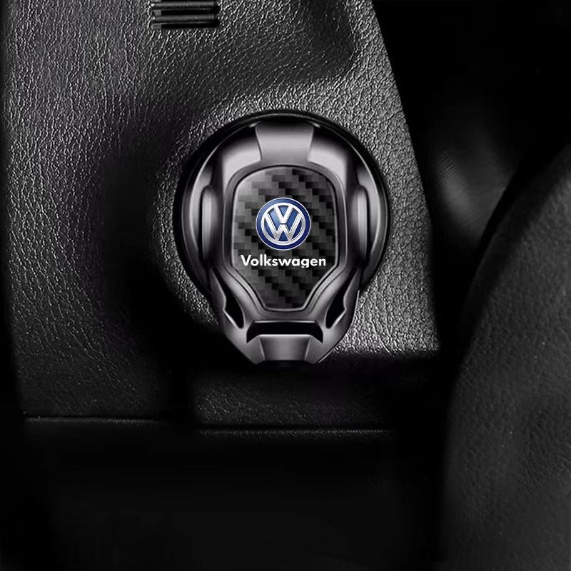 Car One-touch Start Cover Engine Ignition Switch Button Decor Emblem For VW Golf Amarok T5 Phaeton ID3 Tiguan T-Cross GTI