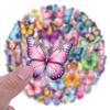 60 Transparent Cute Butterfly Stickers: Creative Graffiti Designs for Luggage, Water Bottles, and Scooters. 