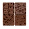 2 Stück Silikon Buchstaben Zahlen Schokoladenformen mit Happy Birthday Kuchen Dekorationen Symbole Antihaft Schokoladentafel Wiederverwendbare Form