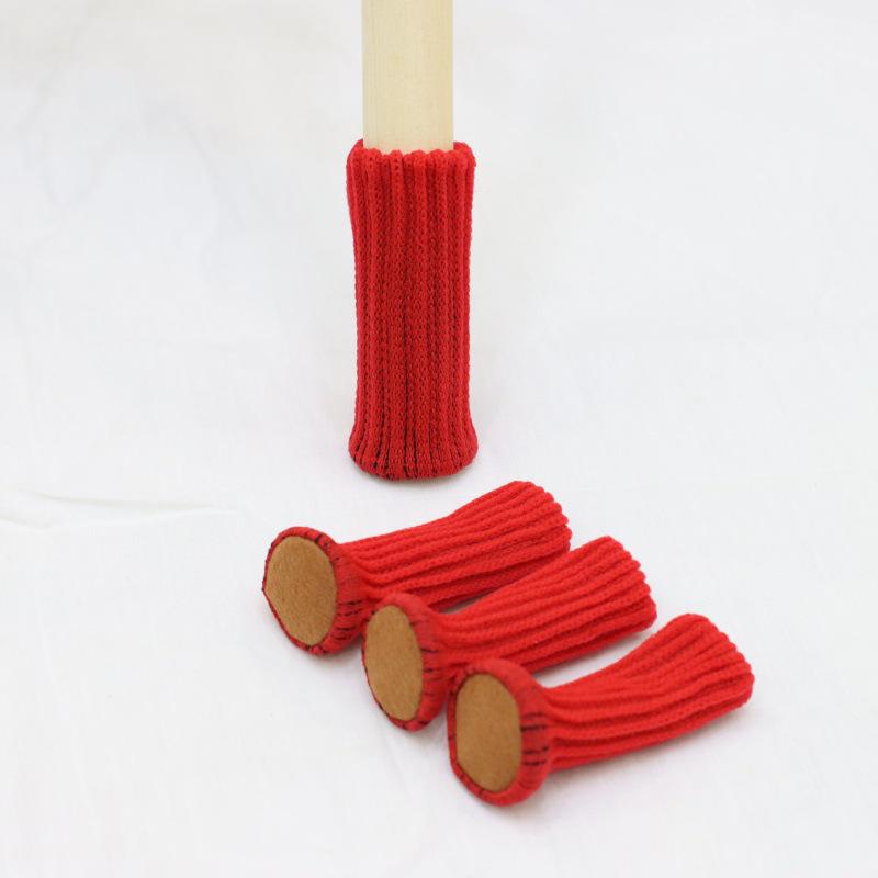 Knitted Chair Leg Covers - Wear-Resistant Anti-Slip Mats for Silent Chair & Table Foot Protection