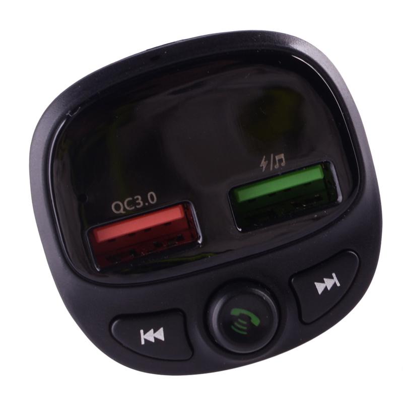 Bluetooth 5.0 Wireless MP3 Player QC3.0 Dual USB Charger FM Transmitter Radio Adapter for 12V/24V Cars Vans Trucks