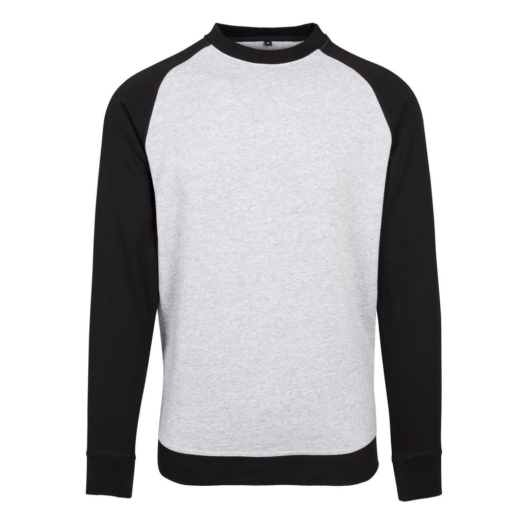 Build Your Brand Mens Crew Neck Raglan T-Shirt