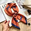Women's French Retro Cashew Silk Scarf - Versatile Square Scarf & Ribbon Headscarf
