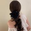 Pearl Double Layer Mesh Bun Hair Tie - Retro French High-End Style Hair Accessory