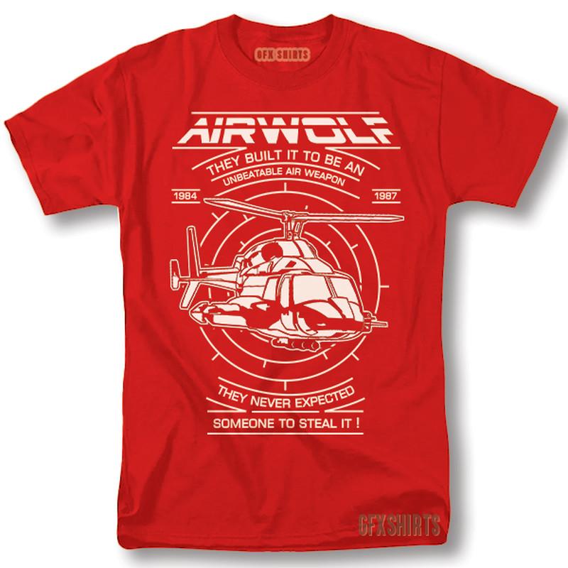 Футболка Airwolf Телешоу Классический Ретро Винтажный Графический Дизайн Футболка S