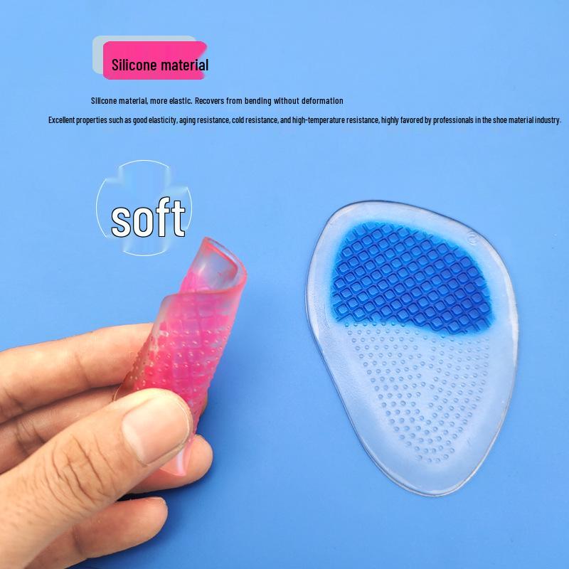 Transparent Gel Forefoot Pads for Women's High Heels - Anti-Slip, Anti-Wear, Invisible PU Massage