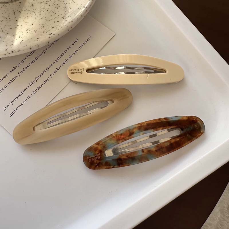 Vintage Accessories Leopard Print Glue Oval Hair Clips Cute Korean Charm BB Hair Clip Y2K Women Jewelry Y2K Hair Accessories