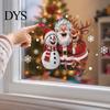 Environmentally Friendly PVC Decals Christmas Window Clings, Peel And Stick Winter Santa Snowman Reindeer Indoor Seasonal Art Decals, Xmas Sticker for