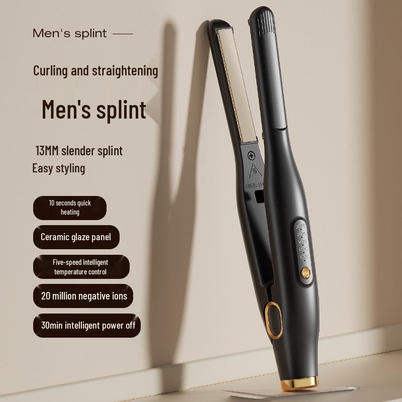 

Universal Hair Styling Tool: Negative Ion Straightener & Curler for Short Bangs and Top Volume - UK, EU, US Specs White 13mm