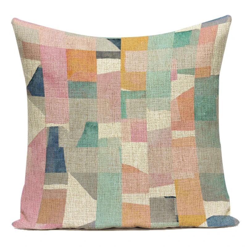 3D Lovely Geometric Simple Pillow Case Polyester Sofa Home Cushion Cover For Bedroom Car Pillowcase Pillow Cover