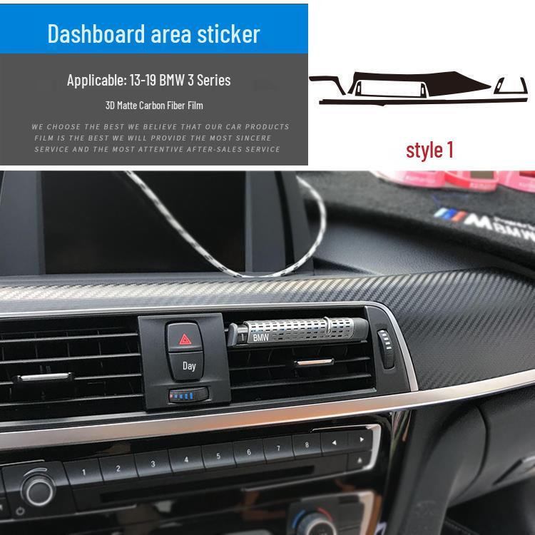 BMW 3 Series GT (2013-2019) 320li Carbon Fiber Interior Sticker for Center Console