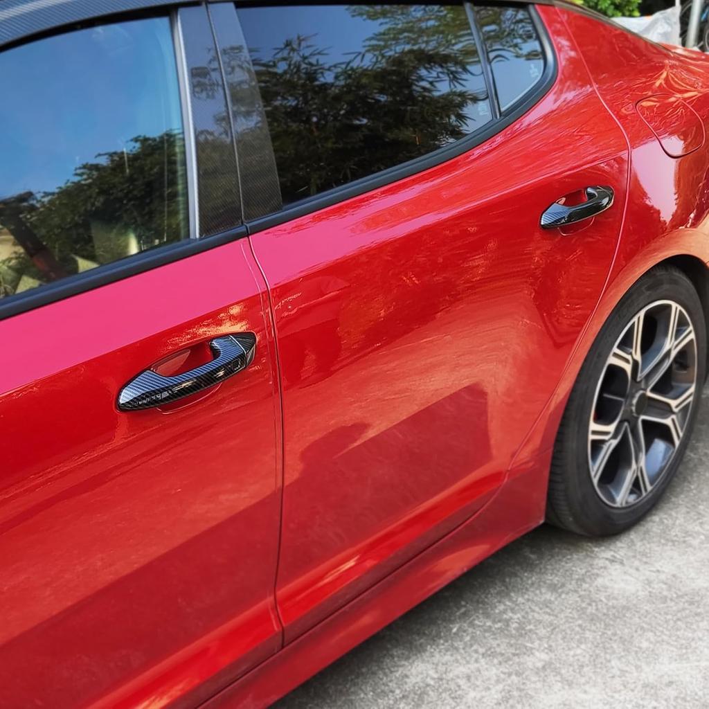 YOUTOOCAR 8PCS Door Handle Covers Compatible with Kia Stinger 2018-2023 Accessories (Carbon Fiber Pattern)