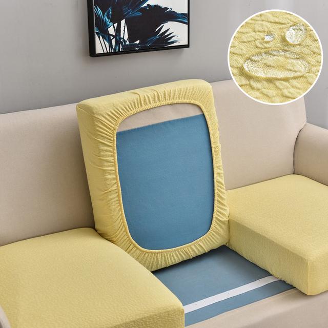 Jacquard Sofa Chair Seat Soft Cushion Cover Flexible Waterproof Sofa Cover For Living Room Furniture Protector For Pets Kids Removable