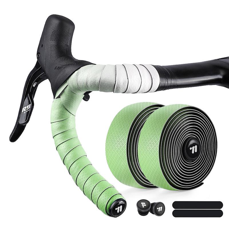WEST BIKING YP0804082 1 Pair Road Bike Handlebar Tape Wear-Resistant Anti-Slip PU Wrapping Strap