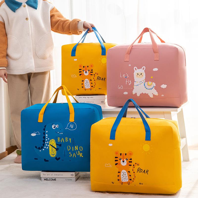 Quilt Storage Bag, Mobile Packaging Bag, Non-Woven Fabric, Student Quilt Storage Bag Large Capacity, Portable Handbag Cartoon