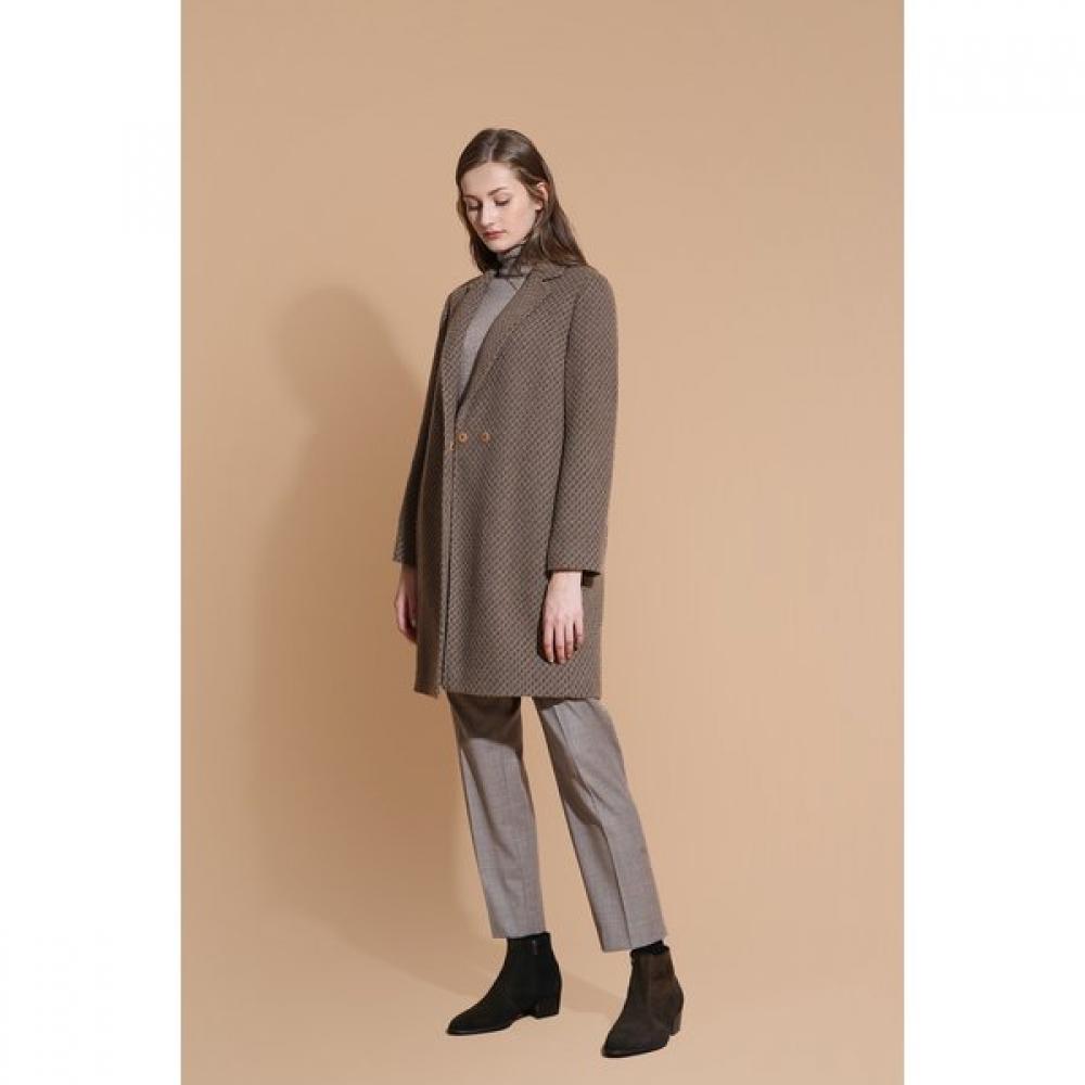 Furina Tailored Collar Cashmere Wool Fancy Coat