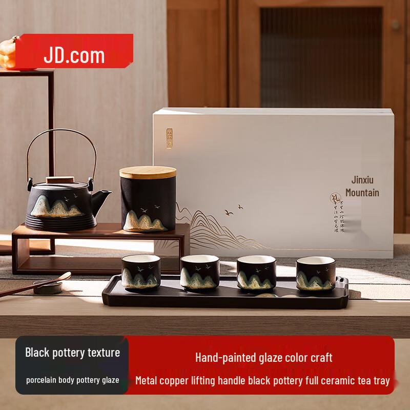 

Japanese Ceramic Kung Fu Tea Set with Lift-Beam Pot