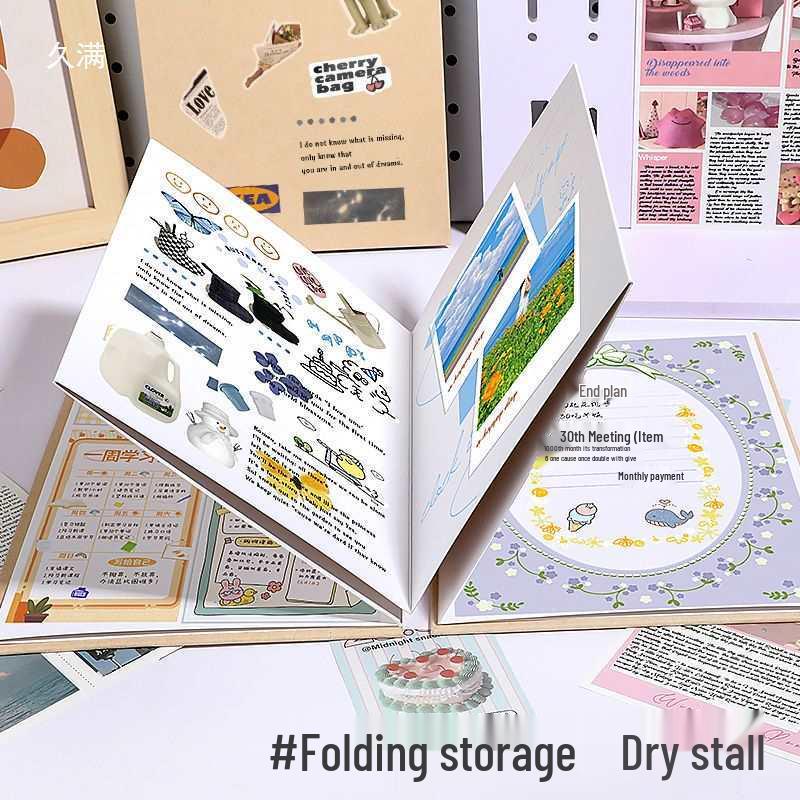 Folding Accordion Booklet: DIY Drawing & Planner Pages, Easy-to-Store, Lay Flat Design, Perfect for Travel & Stamp Collection.