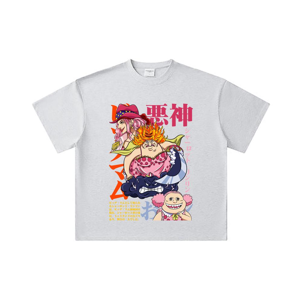 260 GSM Double Yarn 32 Count 100% Cotton One Piece V37 Big Mom Print Unisex Heavy Cotton T Shirt