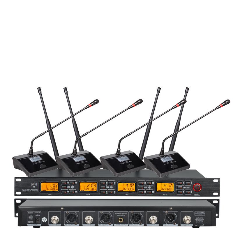 

One-to-Four Wireless Conference Microphone System EU plug power