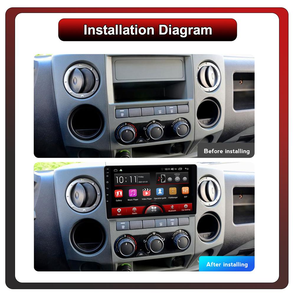 2Din Android Car-Play Car Radio,GAZ Gazelle Next 2013 - 2021,Multimedia Player Head Unit Stereo GPS Navigation BT WIFI,1+16GB