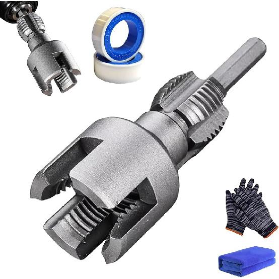 Integrated Internal & External Pipe Threading Tool, Electric Drill Compatible Pvc Pipe Thread Cutting Tool For Water Pipes, 1/2" (Dn15) 3/4" (Dn20)