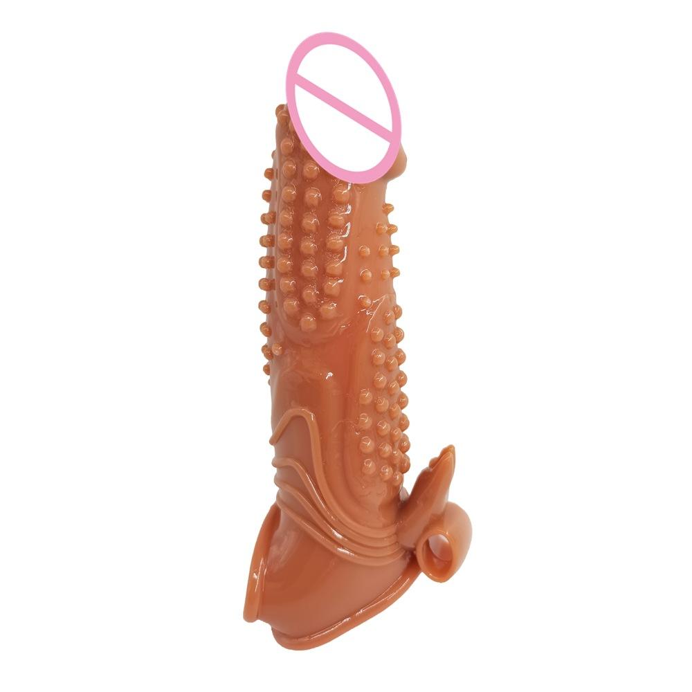 Realistický prodlužovač penisových rukávů Vibrační kroužek Návlek na penis Dick Zpoždění ejakulace Zpoždění ejakulace Opakovaně použitelný kondom Muži Sexuální hračky