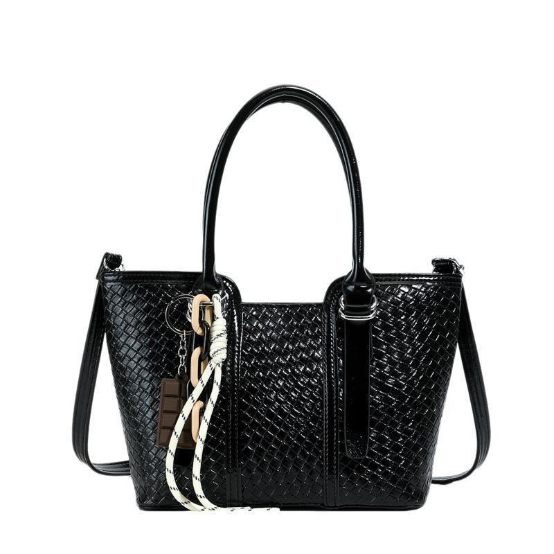 

Стильная портативная сумка-тоут большой вместимости, новая сумка-мессенджер через плечо. чёрный