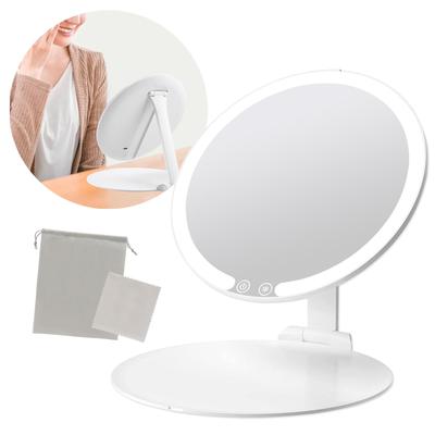 Portable Stand Mirror with LED Portable Makeup Tabletop USB Stylish Portable, Portable, Round, Compact, Portable, Light, Mirror, Mirror, Rechargeable,