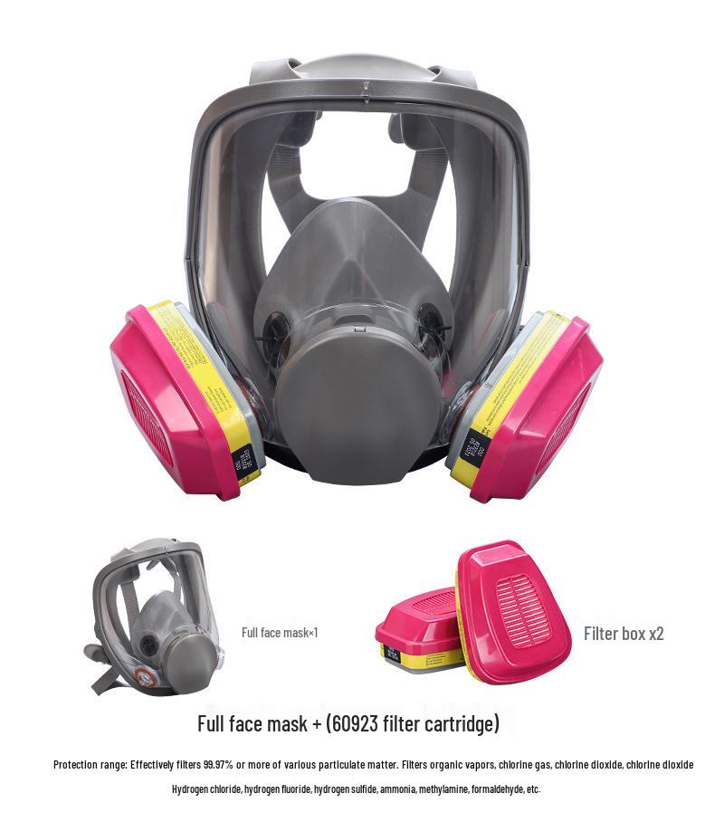6800 Protective Gas Mask for Paint, Dust, Chemical, Pesticide, Decoration, and Grinding Safety