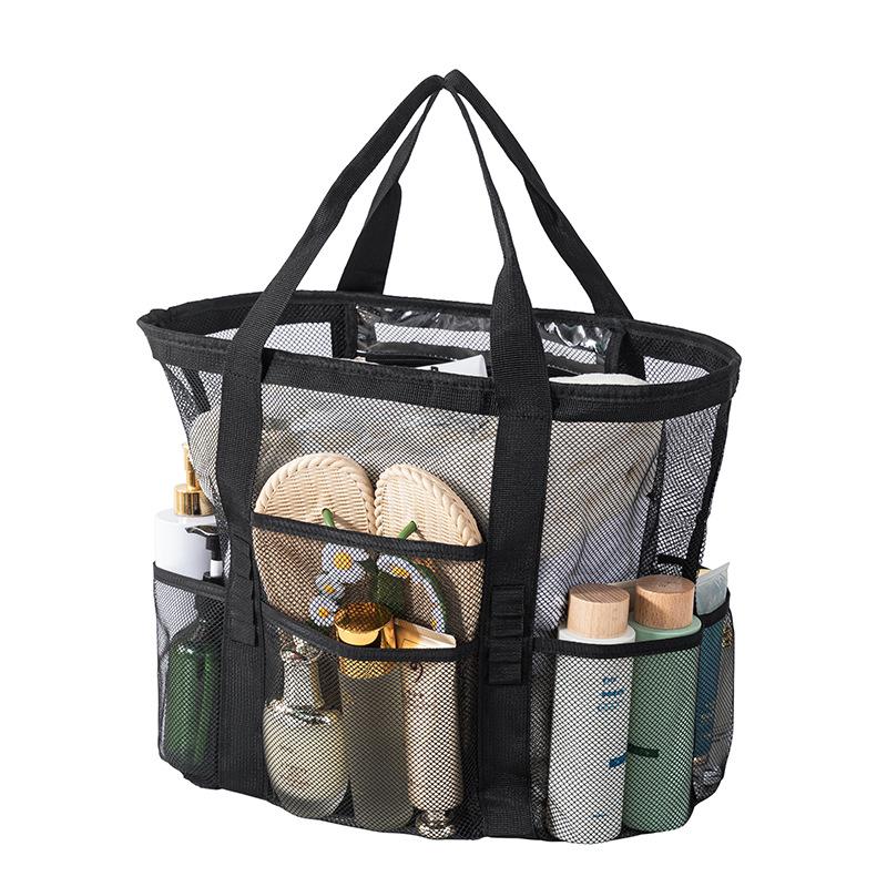 Large Capacity Multifunctional Mesh Beach Bag & Swimsuit Storage Handbag