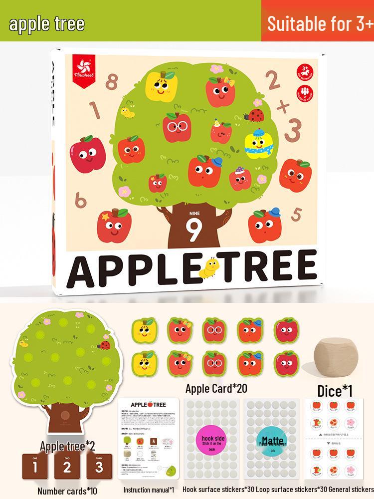 Pinwheel Montessori Math Apple Tree Game for Kids (3+)