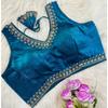 Blusa sin mangas de mezcla de seda para mujer Ropa de fiesta india Diseñador Étnico Choli
