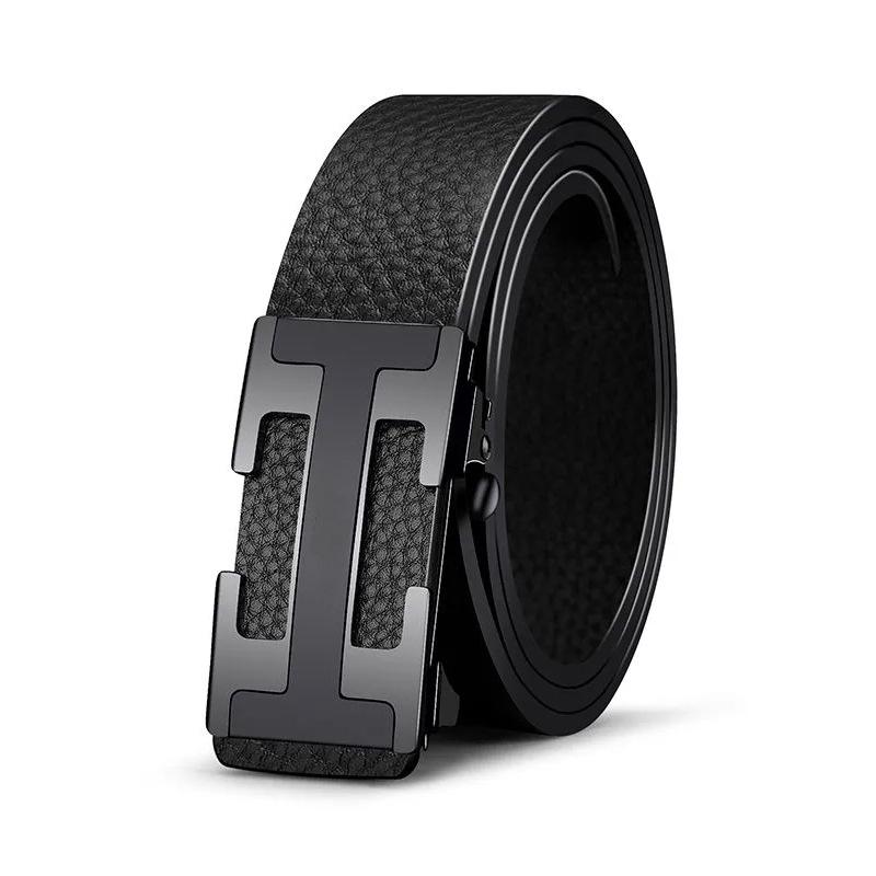 Men'S Belt Leather Automatic Buckle Wear Versatile Casual First Layer Cowhide Belt Men'S Young People Fashion Belt Hot