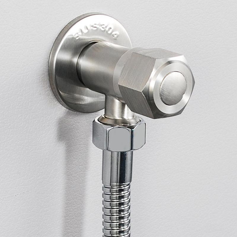 Household Universal Angle Valve for Toilet Water Heater 304 Stainless Steel Triangle Valve Thickened Explosion-proof Water Stop
