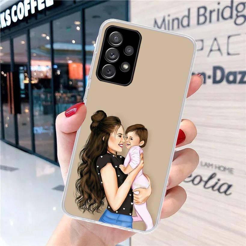 Baby Mom Girls For Samsung Galaxy A15 A14 A13 A12 A55 A54 A53 A52 Phone Case A32 A35 A34 A33 A25 A24 A23 A22 A04S A03S A02S Gala