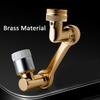 Brass Material Universal 1080 °Swivel Robotic Arm Swivel Extension Faucet Aerator Kitchen Sink Faucet Extender 2Water Flow Mode