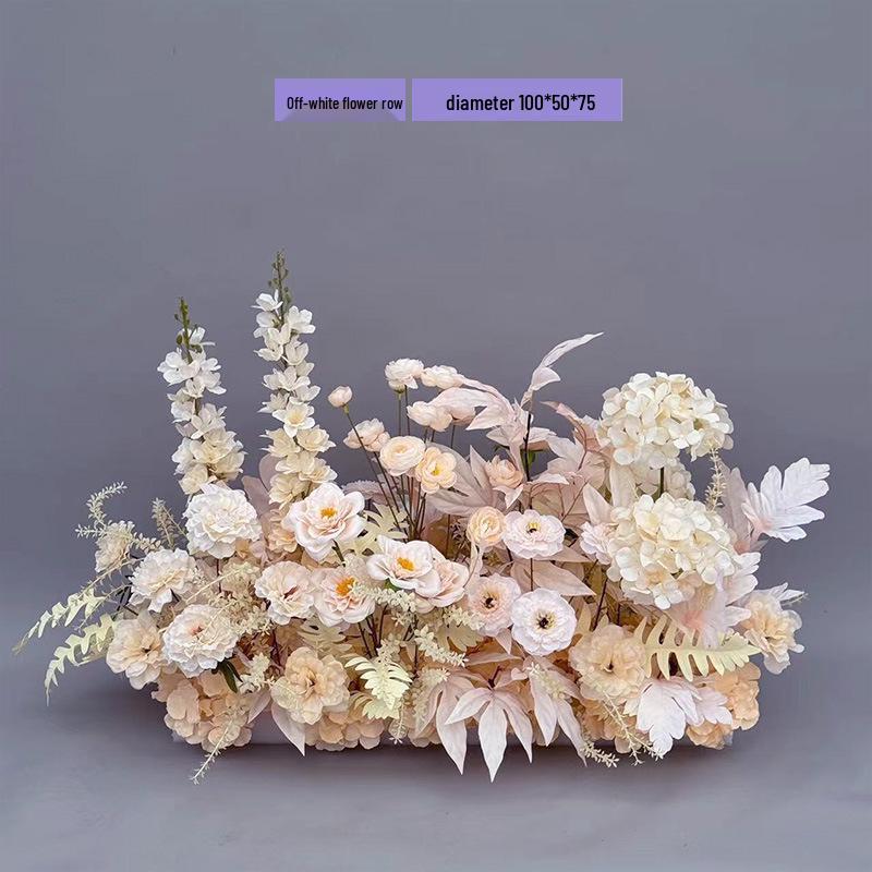 Champagne Aisle Flower Row for Chinese Wedding Stage Decor - Artificial Wedding Flowers