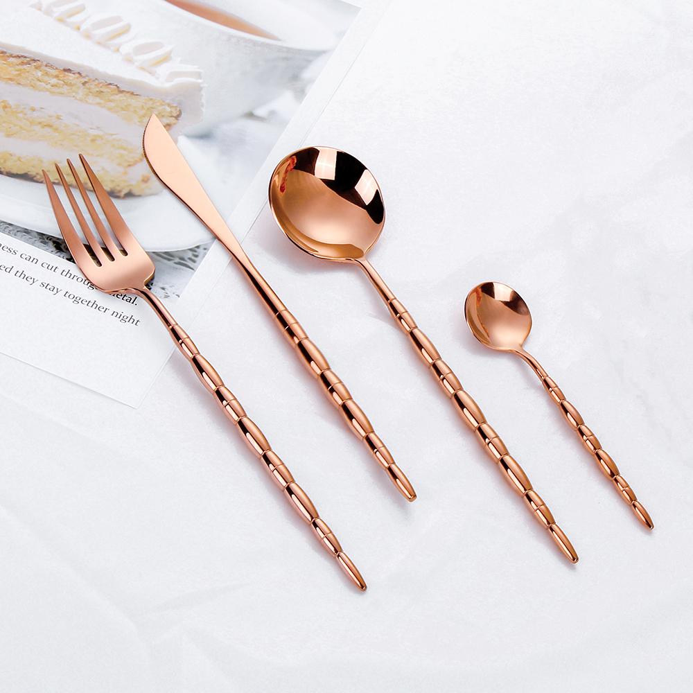 8/12/16/20/32 Pieces Gold Tableware Stainless Steel Cutlery Set Sliver Dinnerware Knife Fork Spoon Set For Home Kitchen Utensils